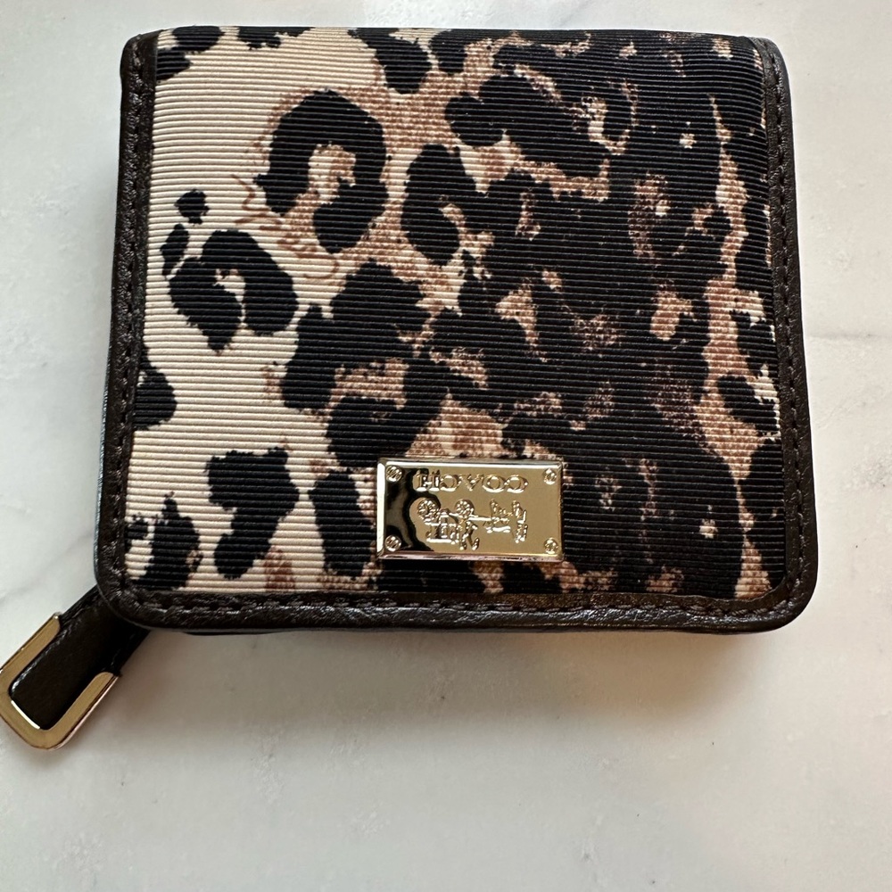 Authentic Leopard Coach wallet